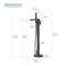 Kibi Cube Floor Mount Tub Filler With Hand Shower - Matte Black KTF302MB - alternate 2